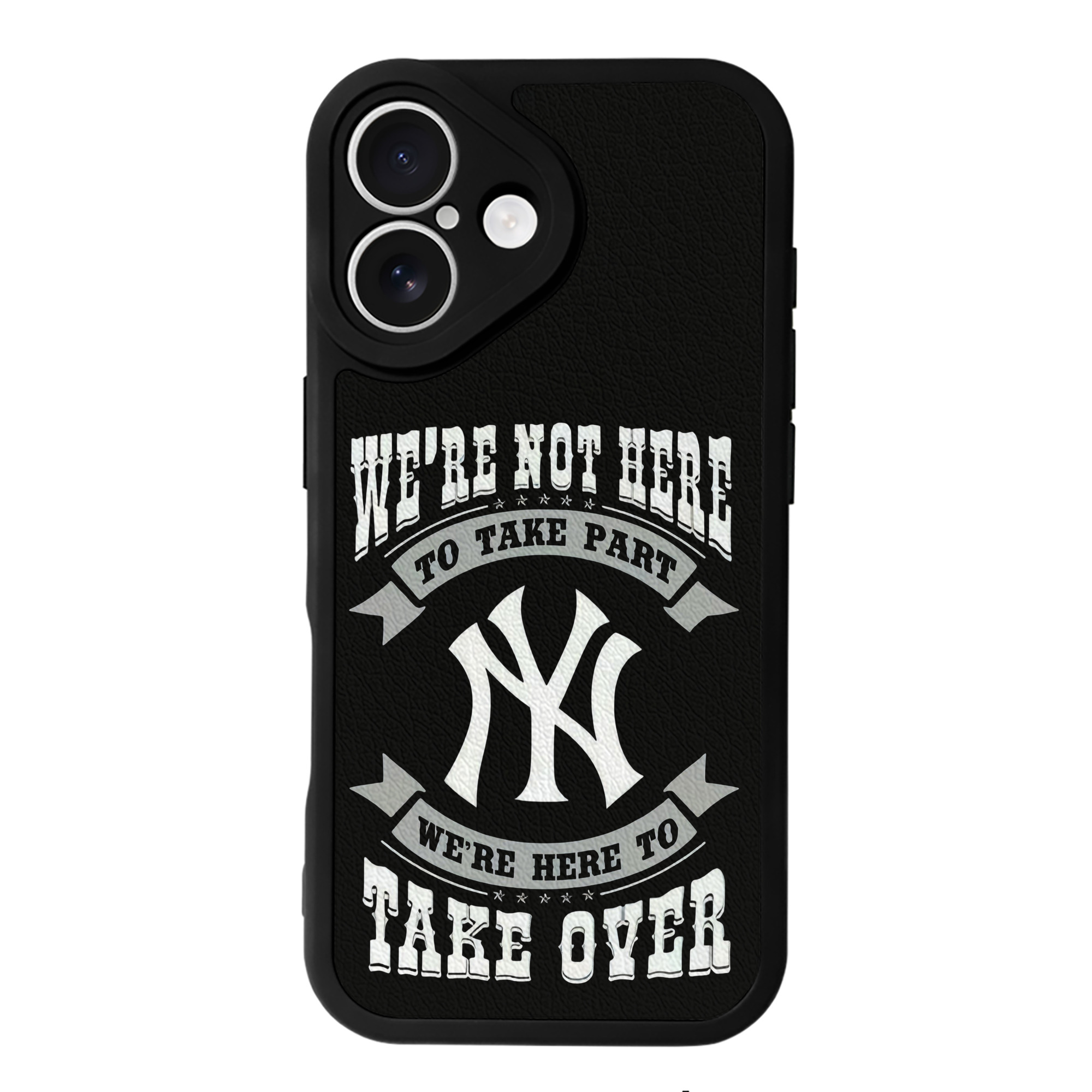 New York Yankees 276 IPhone 16 Silicone Leather Case – UV Print, Lambskin Texture – Perfect Fit, Wireless Charging Compatible, Scratch Resistant, Precise Cutouts – Stylish Protection For IPhone 16